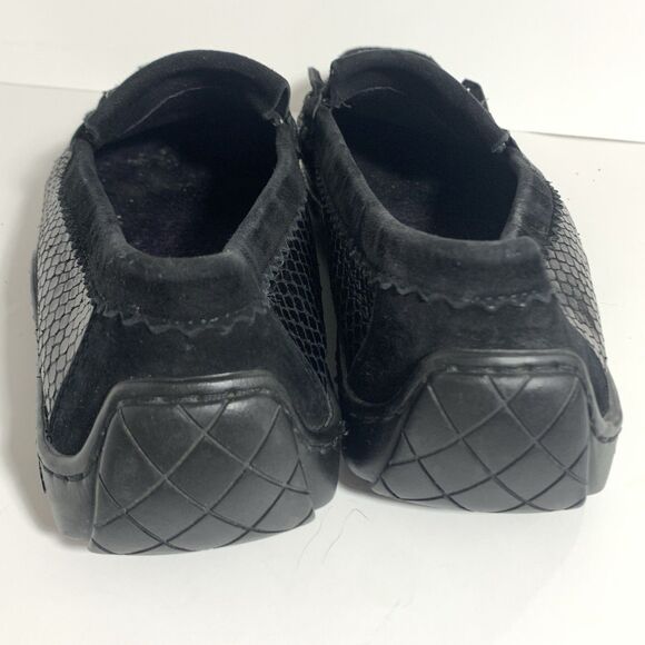 Donald J. Pliner Black Snake Textured Leather Buckle Loafers Danie Size 8 Womens - Picture 10 of 12